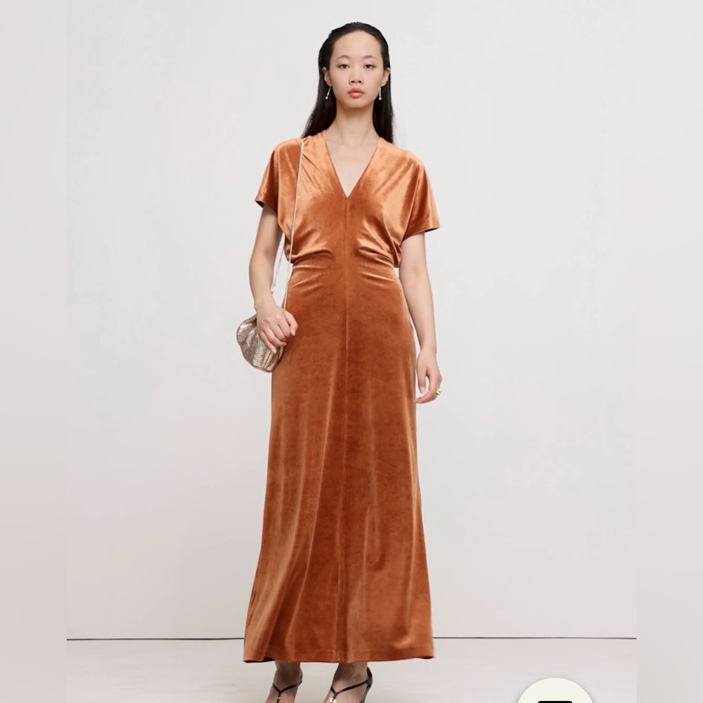 Banana Republic BIAS-CUT VELVET MAXI DRESS